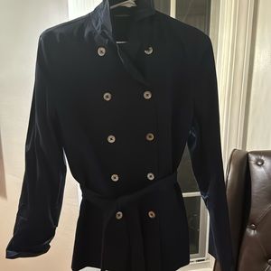 Brooks brothers navy blue short trench.